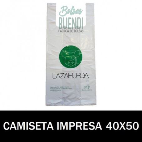 BOLSAS DE PLASTICO CAMISETA IMPRESAS 40X50 G.70