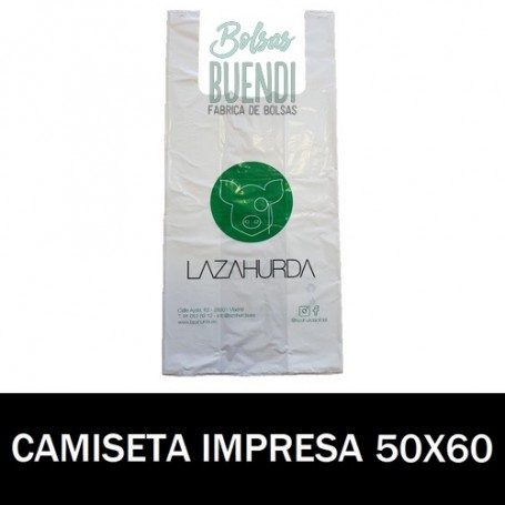 BOLSAS DE PLASTICO CAMISETA IMPRESAS 50X60 G.70