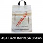 BOLSAS DE PLASTICO ASA DE LAZO IMPRESAS 30X45 G.200