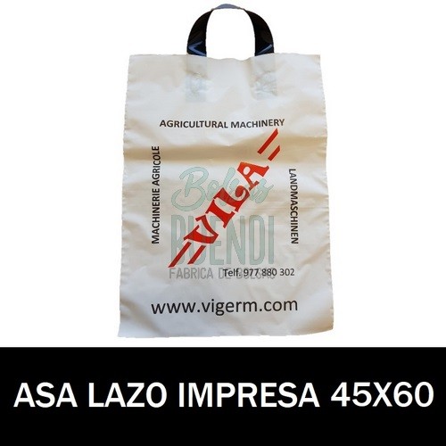 Bolsas Plásticas con Asa Parche de 45x60 cm.