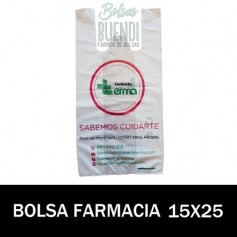 BOLSAS DE FARMACIA PERSONALIZADA SOBRE (15x25)