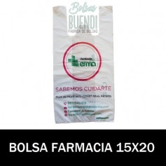 BOLSAS DE FARMACIA PERSONALIZADA SOBRE (15x20)