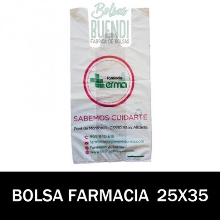 BOLSAS DE FARMACIA PERSONALIZADA SOBRE (25x35)