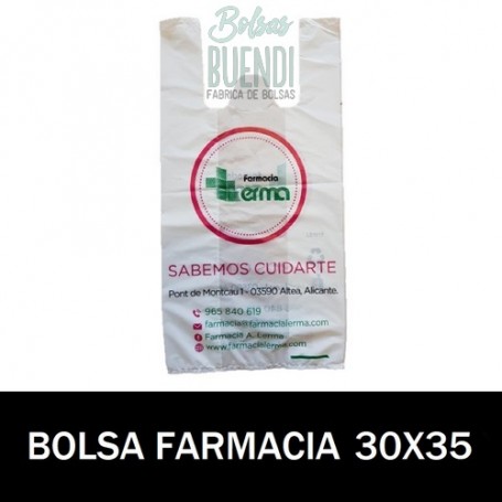 BOLSAS DE FARMACIA PERSONALIZADA SOBRE (30x35)