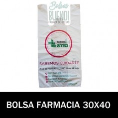 BOLSAS DE FARMACIA PERSONALIZADA SOBRE (30x40)
