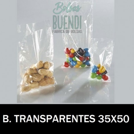 BOLSAS DE PLASTICO TRANSPARENTES 35X50