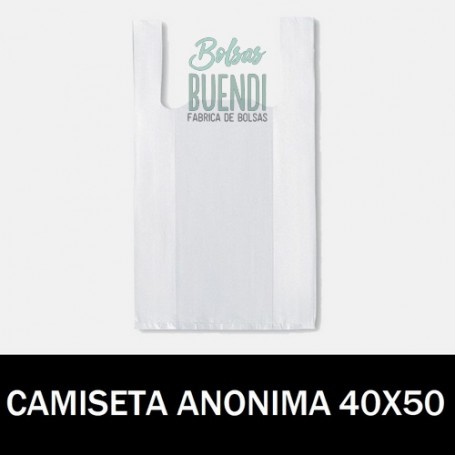 BOLSAS DE PLASTICO CAMISETA ANONIMAS 40X50 G.200