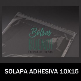 BOLSAS DE PLASTICO CON SOLAPA ADHESIVA 3X17