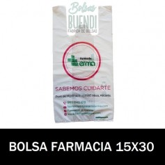 BOLSAS DE FARMACIA PERSONALIZADA SOBRE (15x30)