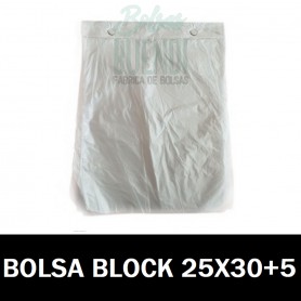 BOLSAS BAJA PRESION TRANSPARENTES BLOCK 25X30+5