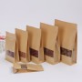 Bolsas de papel Kraft Standup con Ventana 12x20+6